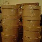 24 Round Paper Mache Stacking Boxes - 8 Sets