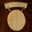 TWO PIECE OVAL PLAQUE WITH JUTE~READY TO PAINT
