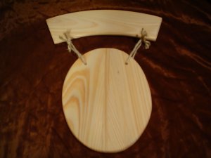 TWO PIECE OVAL PLAQUE WITH JUTE~READY TO PAINT
