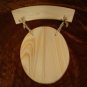 TWO PIECE OVAL PLAQUE WITH JUTE~READY TO PAINT