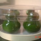 Green Ceramic Pear Salt and Pepper Shakers Set