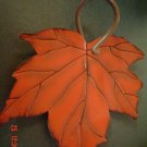 Large Red Maple Leaf Candle Pan or Plaque
