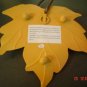 Large Mustard Yellow Maple Leaf Candle Pan or Plaque