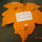 Large Orange Maple Leaf Candle Pan or Plaque