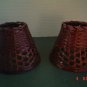 Wicker Small Lamp Shades for Candle Lamps - Dark Brown