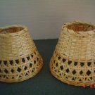 Wicker Small Lamp Shades for Candle Lamps - Open Style