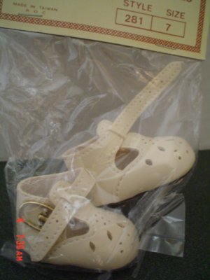 Off-White Doll Shoes - Mary Jane - Size 7