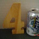 WOOD HOUSE NUMBER FOUR - 6 INCH TALL