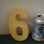 WOOD HOUSE NUMBER SIX - 6 INCH TALL
