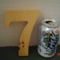 WOOD HOUSE NUMBER SEVEN - 6 INCH TALL
