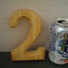 WOOD HOUSE NUMBER TWO BEVELED - 6 INCH TALL