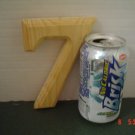 WOOD HOUSE NUMBER SEVEN BEVELED - 6 INCH TALL