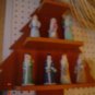 Tree Shelf with Eight Different Santas