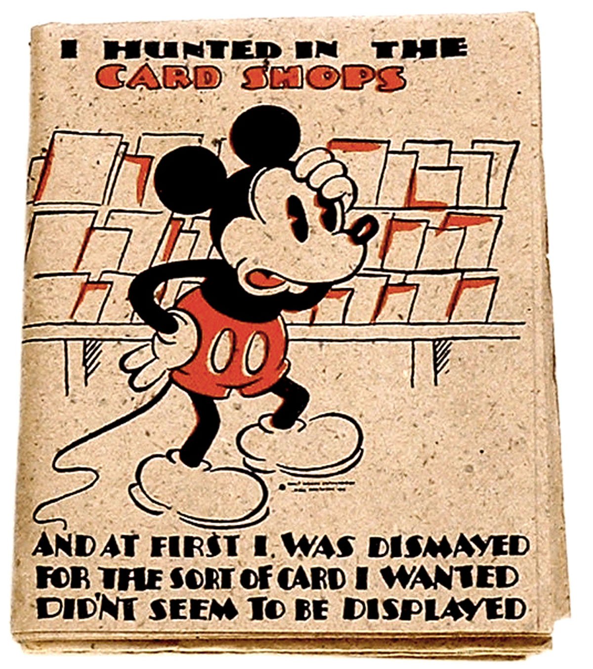 Walt Disney Mickey Mouse Birthday Card with Envelope Postmark 1935