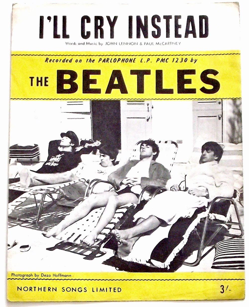 The Beatles I'll Cry Instead Sheet Music 1964