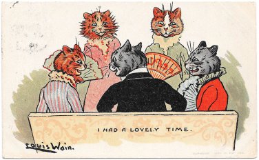 Louis Wain Cats Postcard I Had A Lovely Time 1905