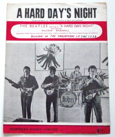 The Beatles A Hard Day&acirc;��s Night Sheet Music 1964