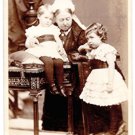 Queen Victoria Cabinet Photograph Seated with 2 Children