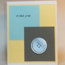 Big Button Thank You - Handcrafted Card