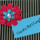 Little Birthday Garden - Black - Handcrafted Card