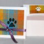 Plaid Paw Print Note Cards - Handcrafted Cards