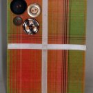 Plaid Button Thinking of You - Handcrafted Card