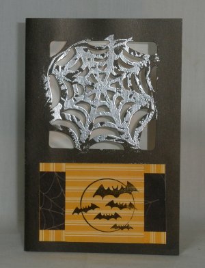 Silver Spiderweb - Handcrafted Card