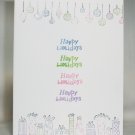 White Holiday Wishes - Handcrafted Card