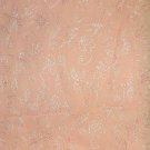 Peach Polyester Sheer Fabric with Embroidered Flowers 42" wide x 3.75 Yards