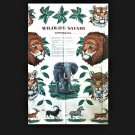 Wildlife Safari Animals No Sew VIP Cranston 100% Cotton Crafting Applique Panel