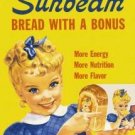 "Sunbeam - Little Miss Sunbeam" Bread with a Bonus TIN SIGN