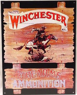 Winchester Firearms & Ammunition - Express Rider  TIN SIGN