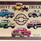 Chevy Truck Tribute TIN SIGN SIZE