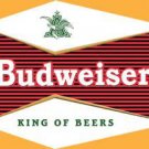 Budweiser  - Kin og Beers - Bullseye logo TIN SIGN