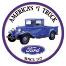 Ford  - America's #1 Truck since 1917 - ROUND TIN SIGN