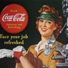 Coke - Coca Cola Female Machinist TIN SIGN