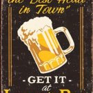 Best head in town - get it at Lucky's Bar TIN SIGN