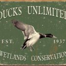 Ducks Unlimited Wetlands Conservation, 1937 TIN SIGN