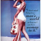 Norma Jean Baker aka Marilyn Monroe Living in a Man's World bikini on beach TIN SIGN