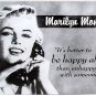 Norma Jean Baker aka Marilyn Monore 'Happy Alone' TIN SIGN