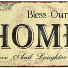'Bless Our Home With Love and Laughter' TIN SIGN