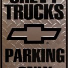 Chevy Truck Parking Only TIN SIGN