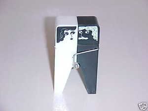 Old Blk & Wht Clothes Pin Salt and Pepper Shaker Lot