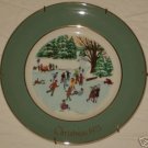 1975 AVON CHRISTMAS PLATE -"SKATERS ON THE POND"