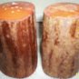 ROUND WOODEN LOG SALT & PEPPER SHAKER SET