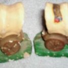 CERAMIC WAGON SALT & PEPPER SHAKER SET WITH CORKS