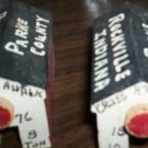WOODEN BRIDGE SALT & PEPPER SHAKERS - ROCKVILLE, INDIANANA
