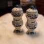 vintage blue Onion salt & Pepper set