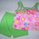 Green shorts, matching tank