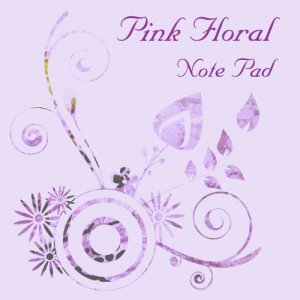 Custom Pink Floral Note Pad